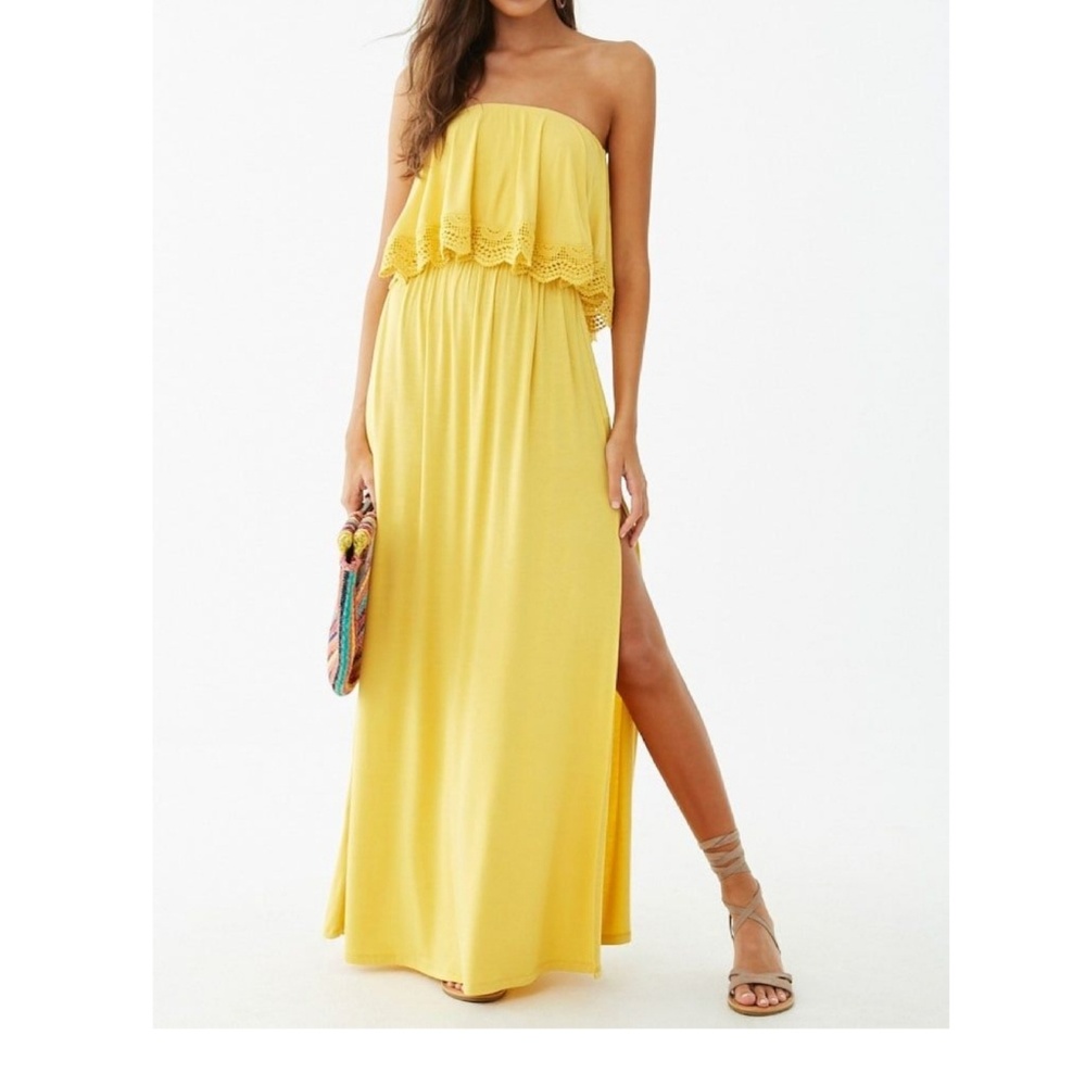Yellow maxi dress